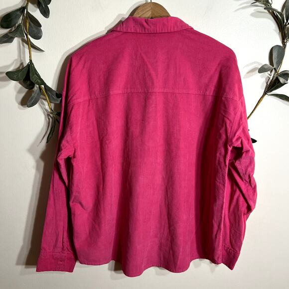 NWT Divided Pink Courderoy Button Up - Picture 5 of 5